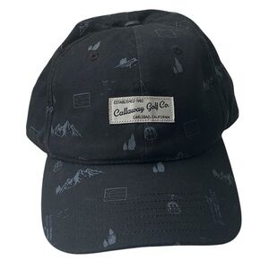 Calloway Golf Club Black Grey Mountain Motif Baseball Hat Cap - NWT